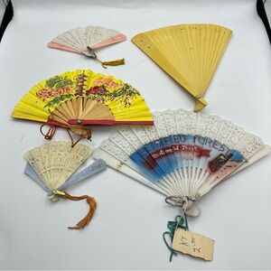 Elegant Multicolor Decorative Hand Fans Set
